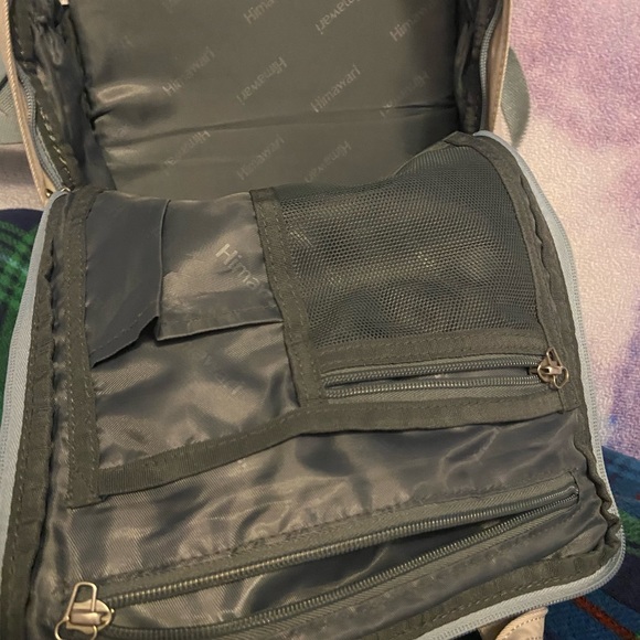 SOLD Himawari Blue and Creme Laptop Backpack - Picture 3 of 8